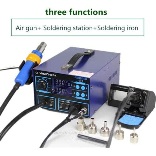 YIHUA 992DA 3 In 1 Soldering Station Smoking Solder Iron With BGA Soldering Rework Station English Manual