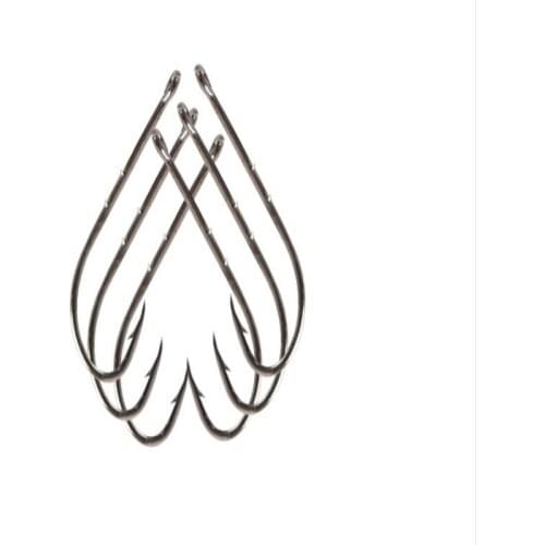 Fishing Hook Stainless Steel fishhook Jig Big Hook Treble Hooks Long Barbed Shank Baitholder 100pc