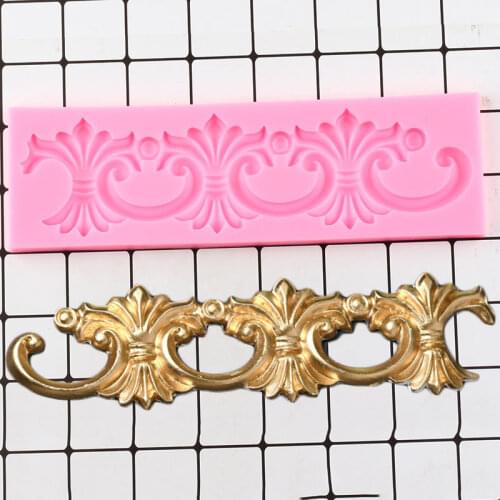 Sugarcraft Flower Silicone Molds Baroque Relief Cake Border Fondant Mold DIY Cake Decorating Tools Candy Clay Chocolate Moulds