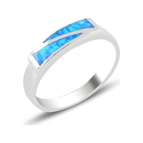 Silver 925 Sterling Opal Stone Ring
