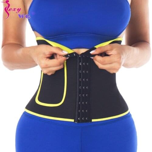 SEXYWG Women Waist Trainer Belt Body Shaper Fat Burning Slimming Belt Weight Loss Fitness Tummy Control Waist Cincher