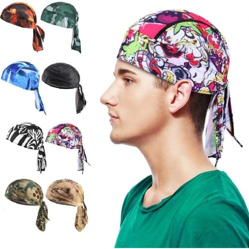 Outdoor Sport Headscarf Hat Summer Men Breathable Printed Sunscreen Cycling Cap Fishing Running Headband Hiking Caps Bandana