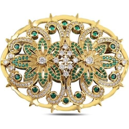 Silverlina Silver Zircon Stone Authentic Brooch