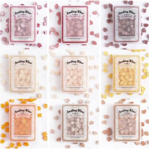 24-color petal-shaped small package lacquer wax particles, envelope sealing wax, special decorative wax for sealing