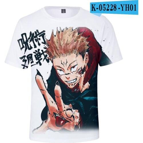 Jujutsu Kaisen Shirt Summer Casual T Shirt Mens Women Cosplay Clothes Tops Anime 3D Printed Breathable Childrens T-shirts 4XL