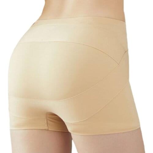 Women Mid Rise Tummy Control Panties Butt Lifter Shapewear Underwear Hip Up Pants Pelvis Correction Seamless Body Shaper