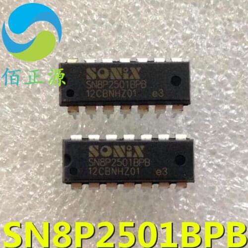 100% Original In Stock New SN8P2501 SN8P2501BPB DIP-14 IC (10pcs/lot)
