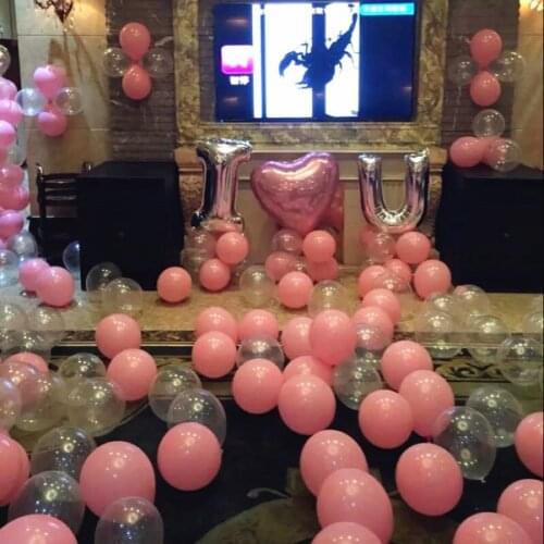 12 inch 2.8g Wedding birthday party layout thicker balloon Pink Clear Balloon Romantic Wedding arrangements 50pcs/lot
