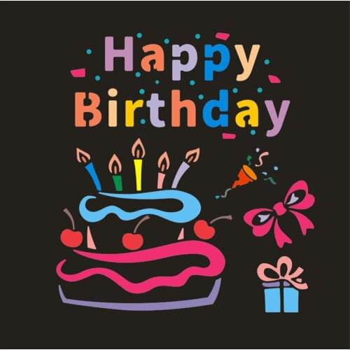 13*14 birthday cake Cover templat scrapbook stencils spray plastic mold shield DIY cake hollow Embellishment printing lace ruler