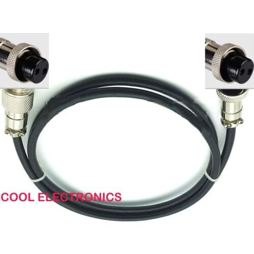 2P 2 pin 12mm Air GX12 Female Male Aviation Socket Connector Plug Cable 1m