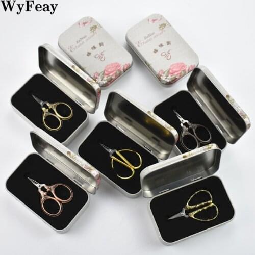 6cm Small Scissor Mini Scissors Retro Pocket Antique Thread Cutter Vintage Needlework Embroidery Cross-stitch Sewing Gold Shears