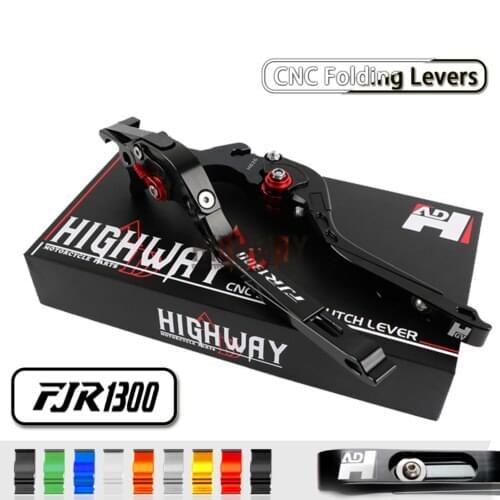 CNC Aluminum Brake Handle Bar Lever Extendable Folding Adjustable Brake Clutch Levers For YAMAHA FJR 1300 FJR1300 2013
