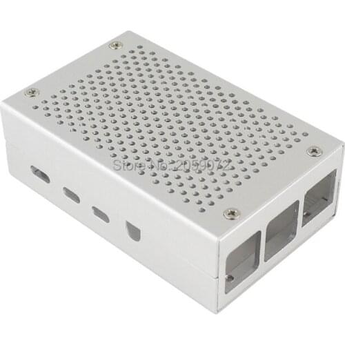 Raspberry Pi 4 Aluminum Case Silver Case Metal Enclosure for RPI 4 Model B,With free fans
