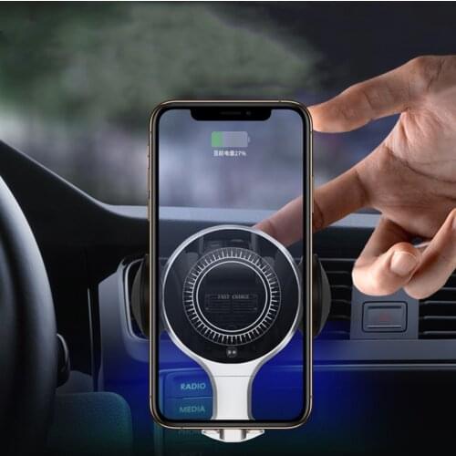 Handsfree Car Holder For Phone Wireless Charging Intelligent Automatic Open Close Cellphone Mount Air Outlet Stand Telephone