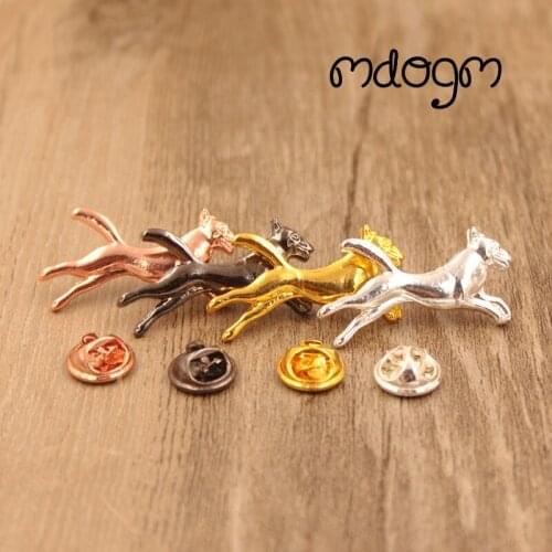 Mdogm Belgian Malinois Dog Animal Brooches And Pins Birthday Suit Cute Funny Metal Small Birthday Gift For Male Men B148