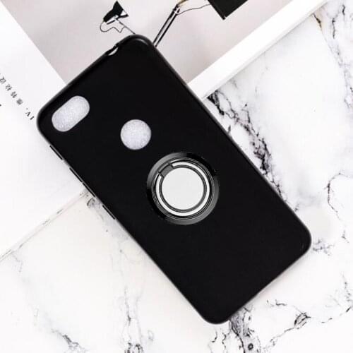 For Alcatel 1V 2019 Fingerprint Back Ring Holder Bracket Phone Case Cover Phone TPU Soft Silicone Cases 5001D 5001A 5001U 5001T