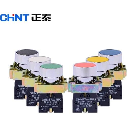 CHINT CHNT Self Reset push button switch NP2-BA31/42/35/51/33/45/61 XB2 Flat Head Self Reset
