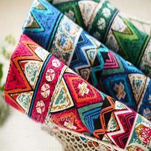 3 Designs Cotton Linen Fabric Red Blue Green Irregular Shape Fat Quarter Bundle Tilda Patchwork Cloth 20CMx24CM/Piece