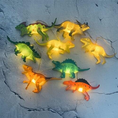 10 Leds Dinosuar String Light for Kids Christmas Fairy Decoration ChildrenS Room Lights Party Gift Jurassic World Battery