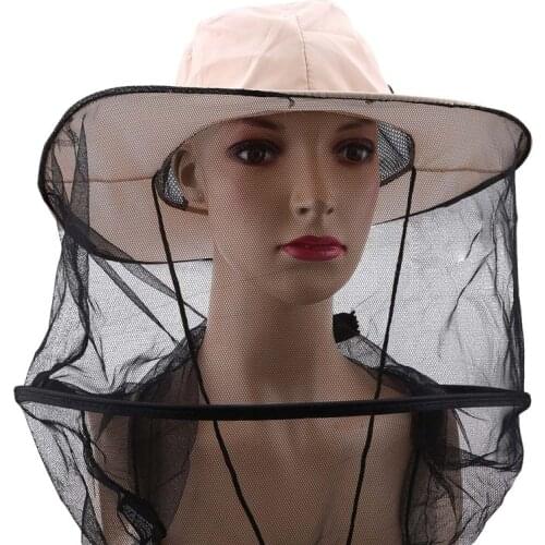 Camouflage Fishing Hat beekeeping Insects Mosquito Net Prevention Cap Mesh Fishing Cap Outdoor Sunshade Lone Neck Head Cover