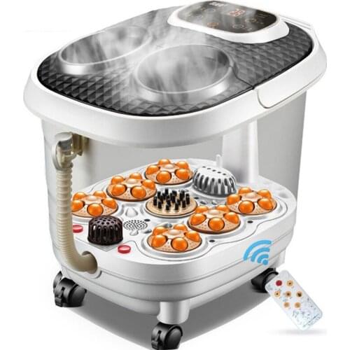 Smoked Foot Bath Full Automatic Electric Heating Washbasin Foot Massage Machine Deep Bucket Foot Bather Home Pedicure Machine
