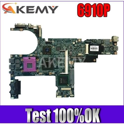 Akemy For Hp Compaq 6910 6910P Laptop Motherboard 446402-001 965GM DDR2 UMA MAIN BOARD with Free CPU 100% Tested