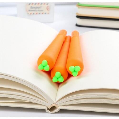 Sweet Creative Cute black neutral pen stationery Korean character Personalized signature pen Student Carrot Water-Based Pen