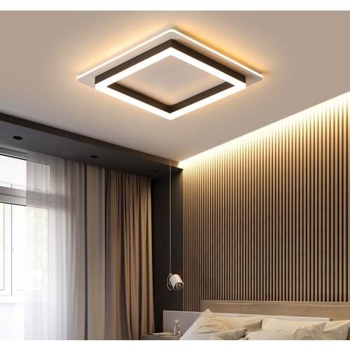 Minimalism LED chandelier Square/Round Indoor light Modern chandelier creative personality study bedroom balcony lustre ledlamp