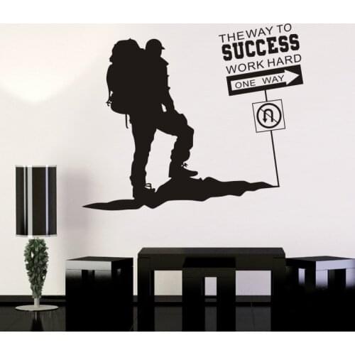 Mountain Climbing Wall Sticker Vinyl Climber Wall Decals Decor Mural Home Decoration Extreme Sports Climbing Car Decal