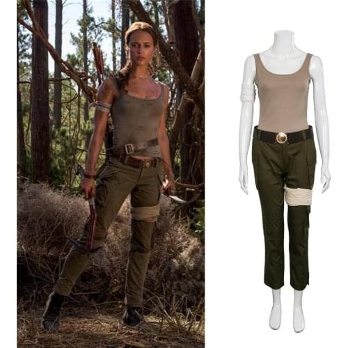 New Lara Croft Costume Tomb Raider Lara Croft Costume Halloween Christmas Game Cosplay Adult Women Cosplay Costume Custom Made