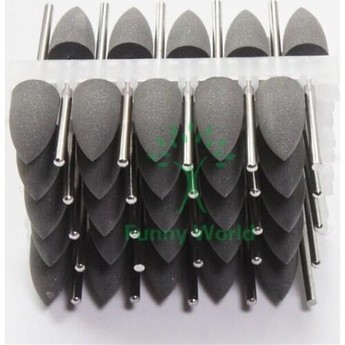 New 50pcs Coarse SILICONE Rubber Polishers Diamond Rough Polishing Burs 2.35mm