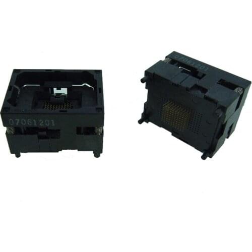 Opentop BGA64 IC testing seat Test Socket 1.0MM test bench block Aging seat 10mm*13mm for STI7105-BUC m28w320FST and so on