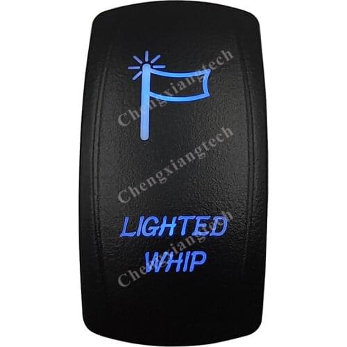 Lighted Whip Car Boat Blue Led Lasor 5 Pin Rocker Toggle Switch On Off 12v 24v Marine Grade for Carling Arb Narva 4x4