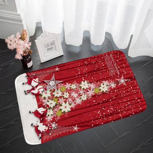 Christmas Rug Creative 3D Printing Hallway Carpets and Rugs for Bedroom Living Room Carpet Kitchen Bathroom Anti-Slip Floor Mats