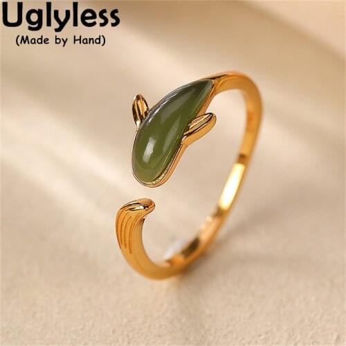 Uglyless Hotan Jade Dolphin Whale Necklaces for Women Swimming Animals Pendants + Chain Gold 925 Silver Chokers Creative Jewelry