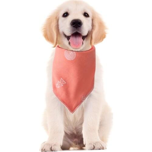 Pet Neckerchief Saliva Towel Cotton Triangle Towel Cat Dog Accessories Scarf Cute Cartoon Thickened Printing Bandana Pet Collar