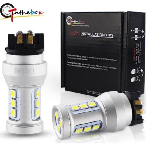 Amber Yellow Error Free PWY24W LED Bulbs For Audi A3 A4 A5 Q3 BMW i3 MINI Cooper F55 F56 Mercedes GLK Front Turn Signal Lights