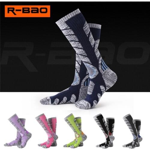 R-BAO Warm Long Thermal Socks Alaska Men Women Thicker Cotton Outdoor Sport Climbing Camping Hiking Snow Ski Sock