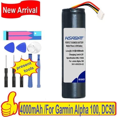 Top Brand 100% New 4000mAh 361-00029-02 Battery for Garmin Alpha 100, DC50, GAA002, GAA003, GAA004, T5, TT10, TT10 Dog Device