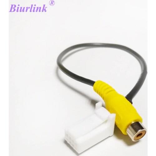 Biurlink 8 Pin Plug DVD Back Up Reverse Camera RCA Input Cable Adapter for Subaru