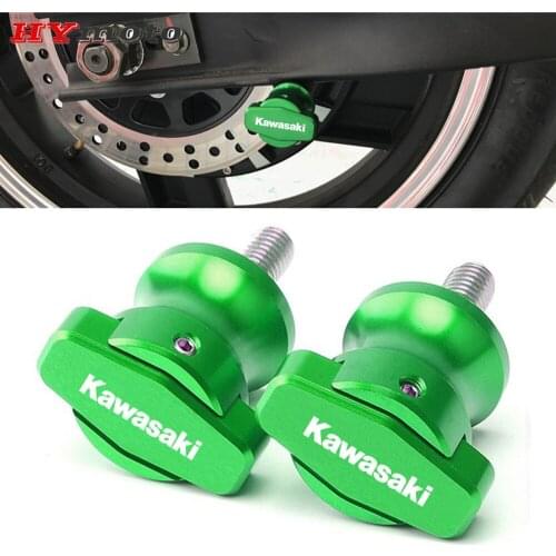 Motorcycle CNC M10 Swingarm Slider Spools Stand Screws For Kawasaki ZX6R Z1000 ER6N Z750 Z750R Z250 NINJA 300 ER6F VULCAN S650