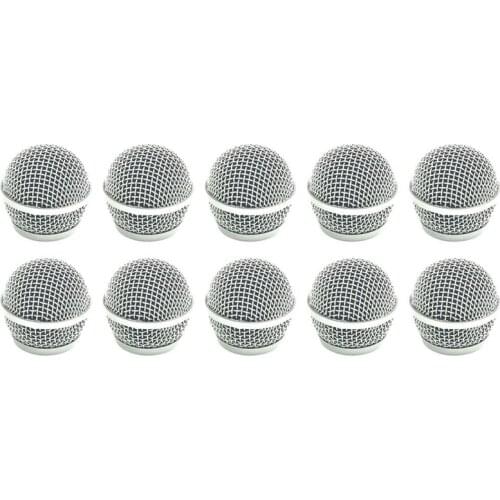 10pcs/lot New Replacement Ball Head Mesh Microphone Grille for Shure PG48/PG58 PG 58 Accessories