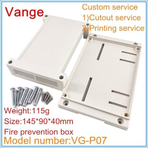 5pcs/lot fireproof PLC electronic case 145*90*40mm ABS plastic enclosure diy housing for wire connector switch product