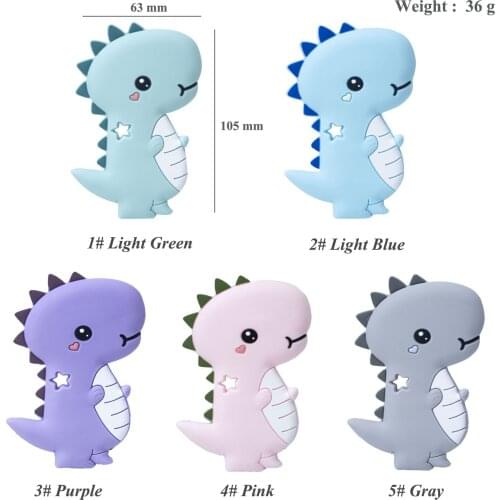 5 PCS Silicone Train Teether BPA Free DIY Cartoon Train Pendant Nursing Baby Shower Pacifier Dummy Teething Sensory Jewelry Toy