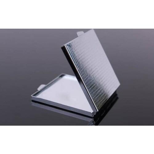 50X Blank Compact Mirror Silver Square Makeup Mirror Free Shipping
