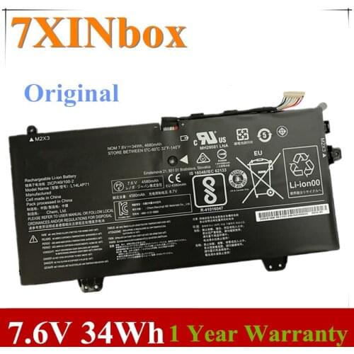 7XINbox 7.6V 34Wh Original L14M4P71 L14L4P71 2ICP/49/100-2 Laptop Battery For Lenovo Yoga 3 Pro 11 80J80021US Series Tablet