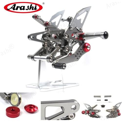 ARASHI CNC Adjustable Footrests For TRIUMPH DAYTONA 675 675R 2013-2018 Foot Pegs Rider Rearset 2014 2015 2016 2017 Aluminum