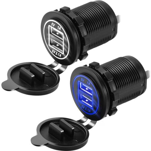 12V-24V LED Car Dual USB Charger Cover for chevrolet cruze lacetti aveo captiva trax sail For GAZ Gazelle