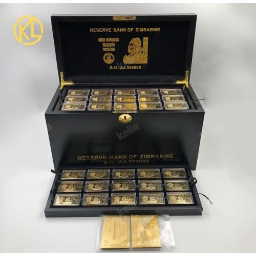 Free Fedex IE Shipping 270pcs Gold plated Metal Bar wooden box set with nice gold bar certificates for VIP Clients Gifts