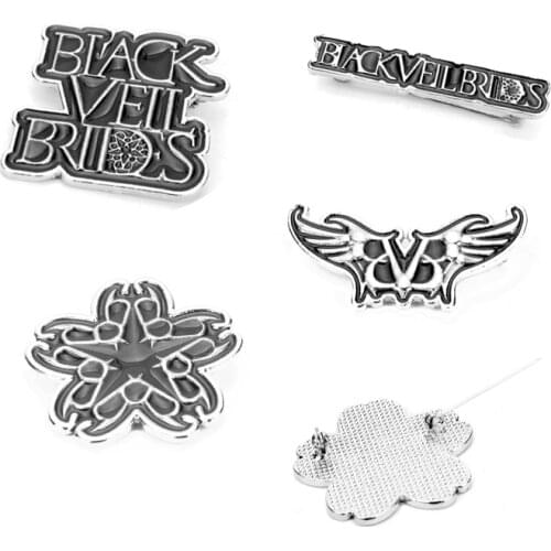 Music Band Black Veil Brides Brooch Men Women Jewelry Enamel Pin Brooches Backpack Hat Cloth Badge Collar Lapel pins